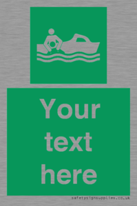 Custom sign safe condition Rescue boat